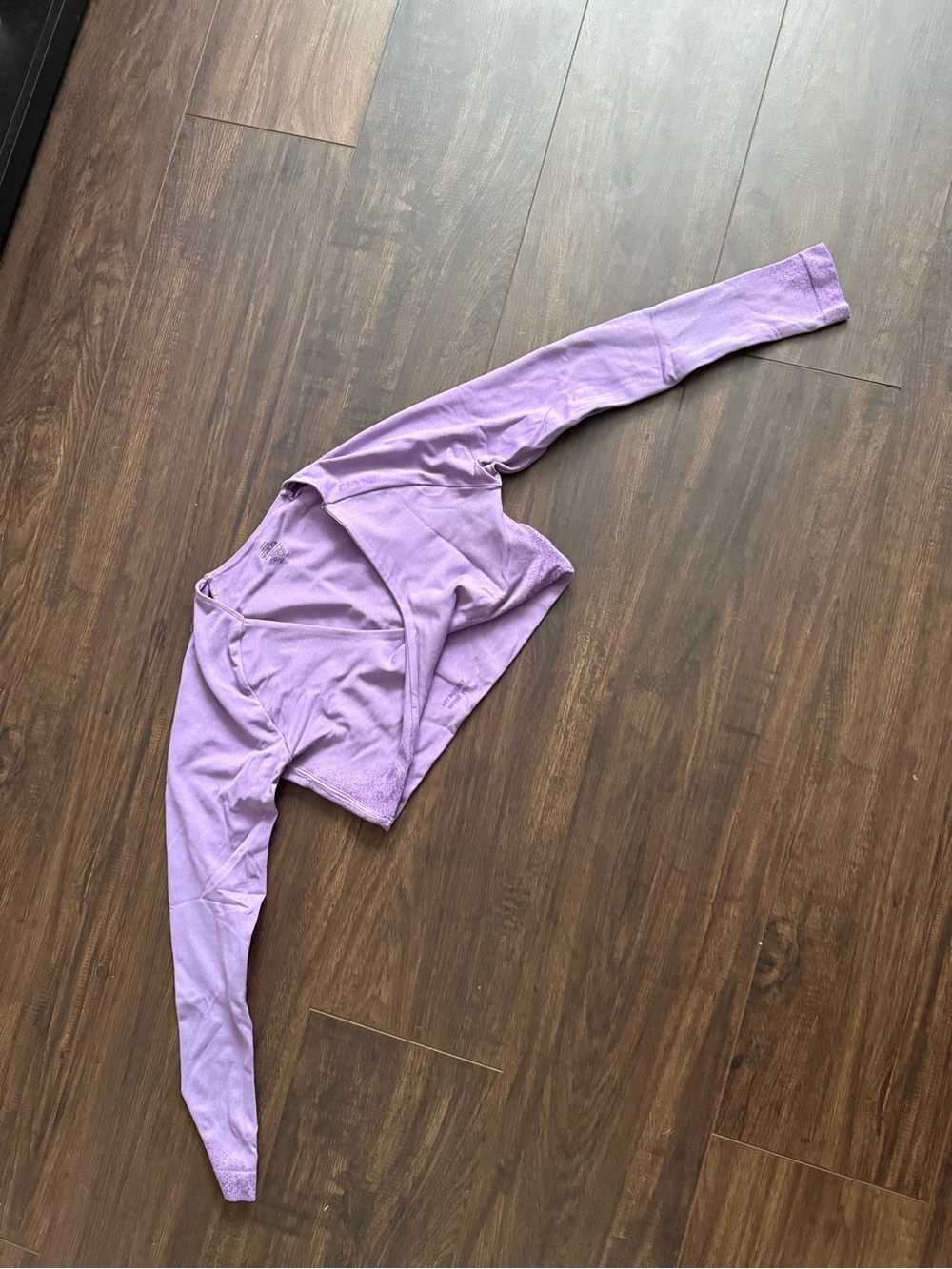 Dfyne Lilac Cropped Long Sleeve Top - Soft Everyday Layer